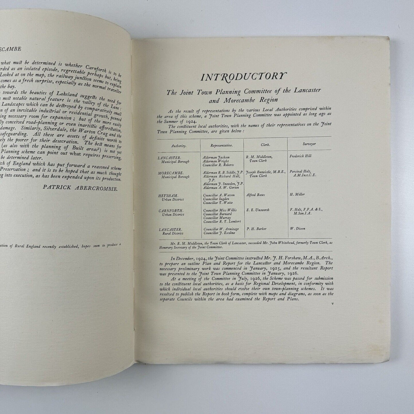 Lancaster and Morecambe Regional Planning Scheme by J.H. Forshaw | University Press of Liverpool, 1927