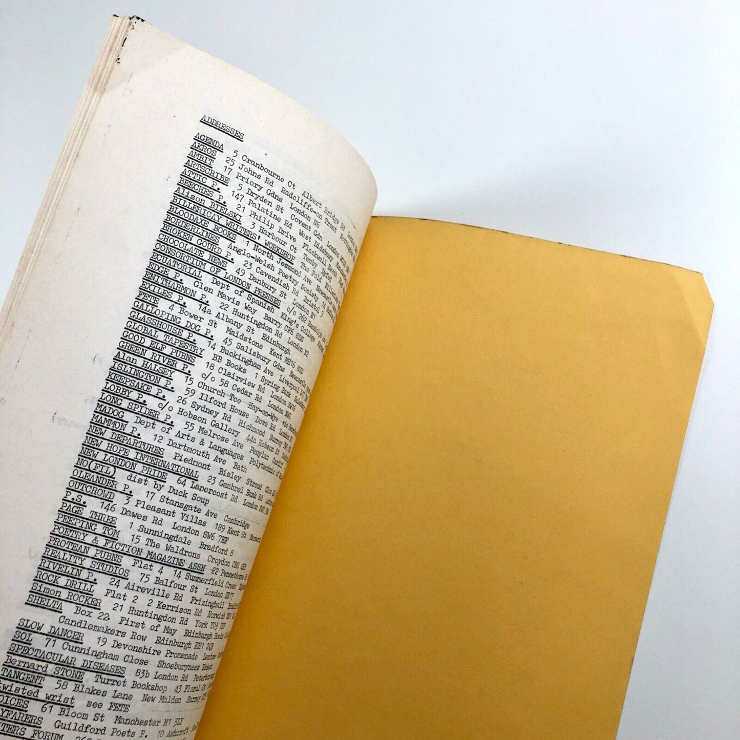 Association of Little Presses journal | Poetry and Little Press Information | Issue no. 5, July 1981