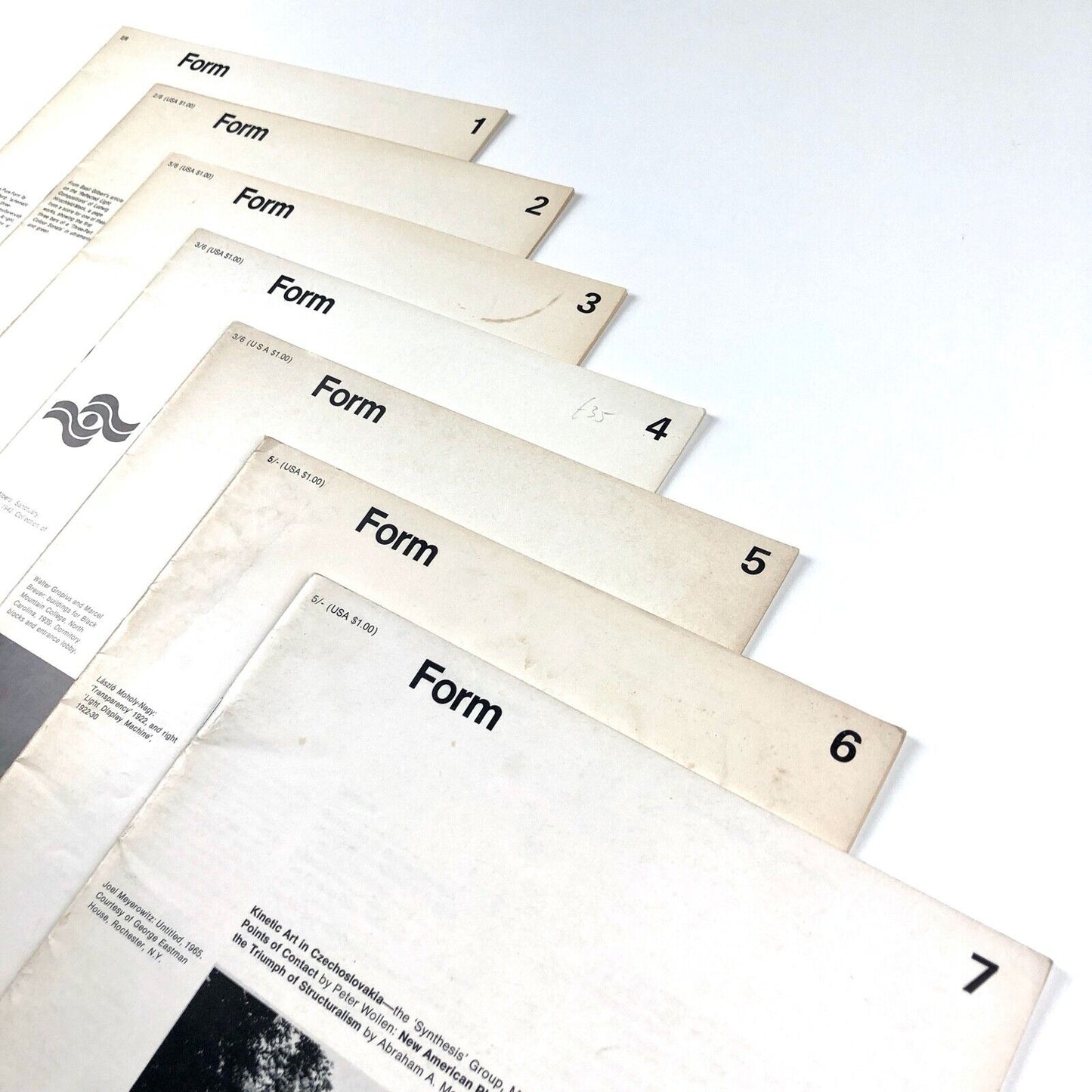 Form magazine – issues 1 to 7 | Philip Steadman Stephen Bann Sep 1966 - Mar 1968