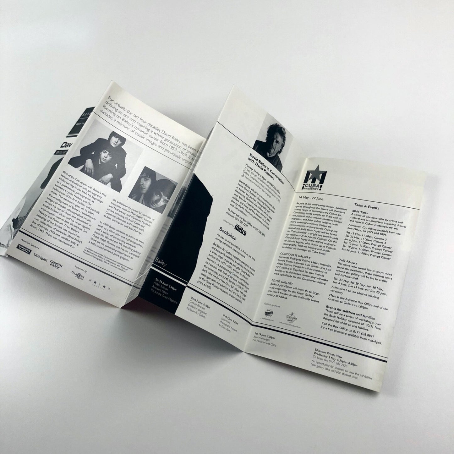 David Bailey / Malevich 'New Era New Art' | Barbican Bulletin leaflet, April-June 1999