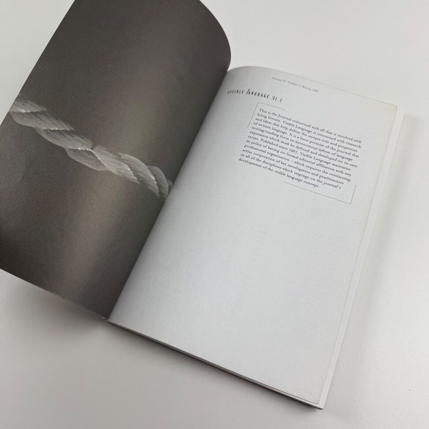 Visible Language journal Vol 31 Number 1 Winter 1997