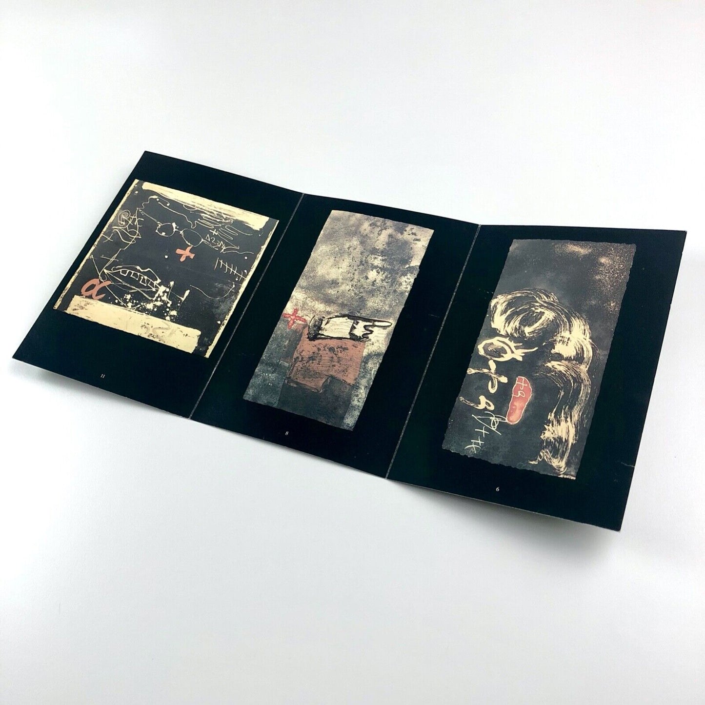Folding card for Antoni Tapies Redfern Gallery 1992 | also typed insert for Antoni Tapies Sculpture Waddington Galleries 1991