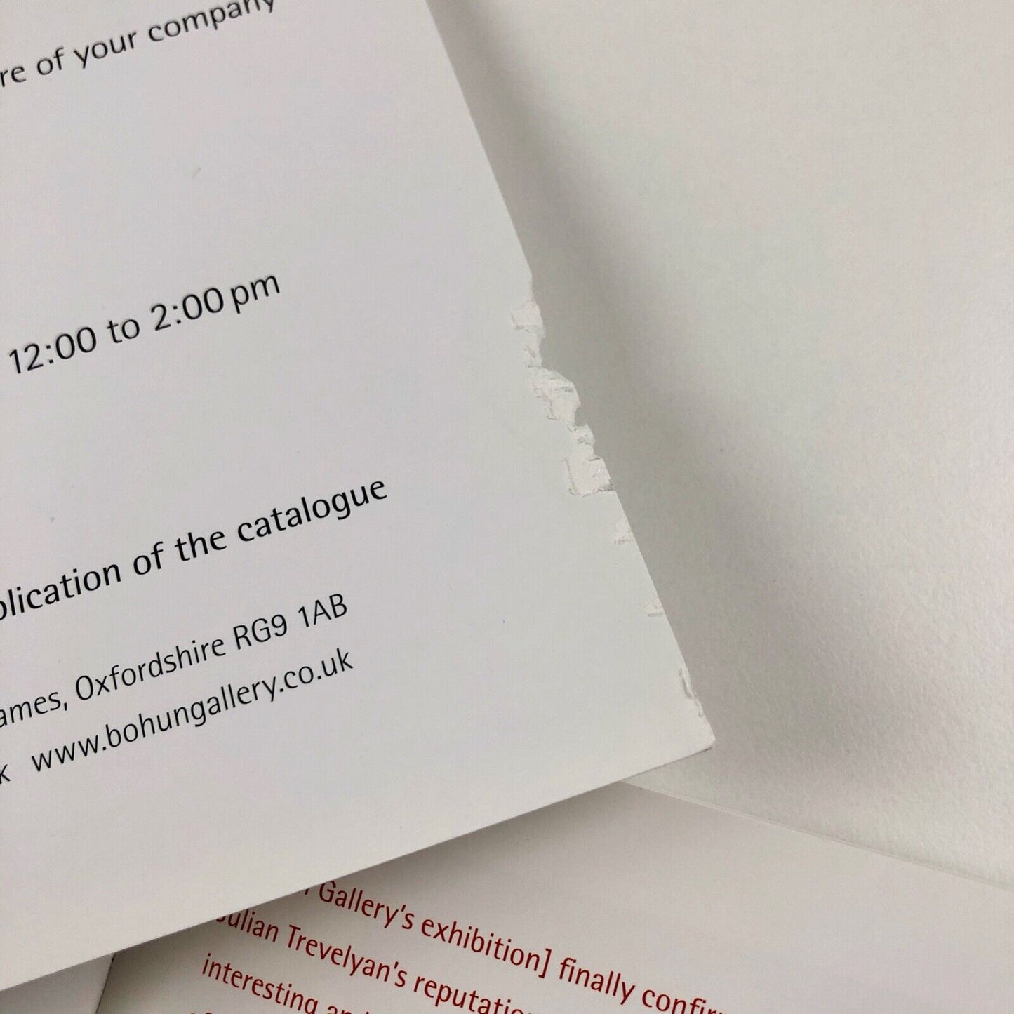Small catalogue and private view invitation for Julian Trevelyan. Etchings | Bohun Gallery 2014