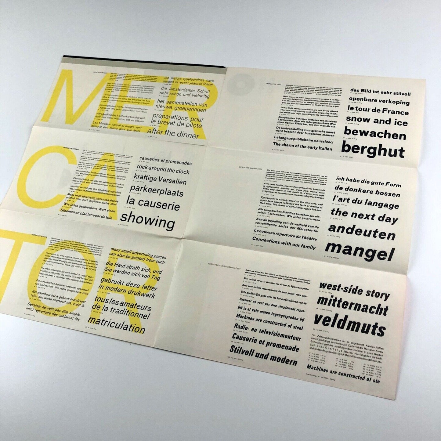 Mercator | Lettergieterij Amsterdam – type specimen leaflet