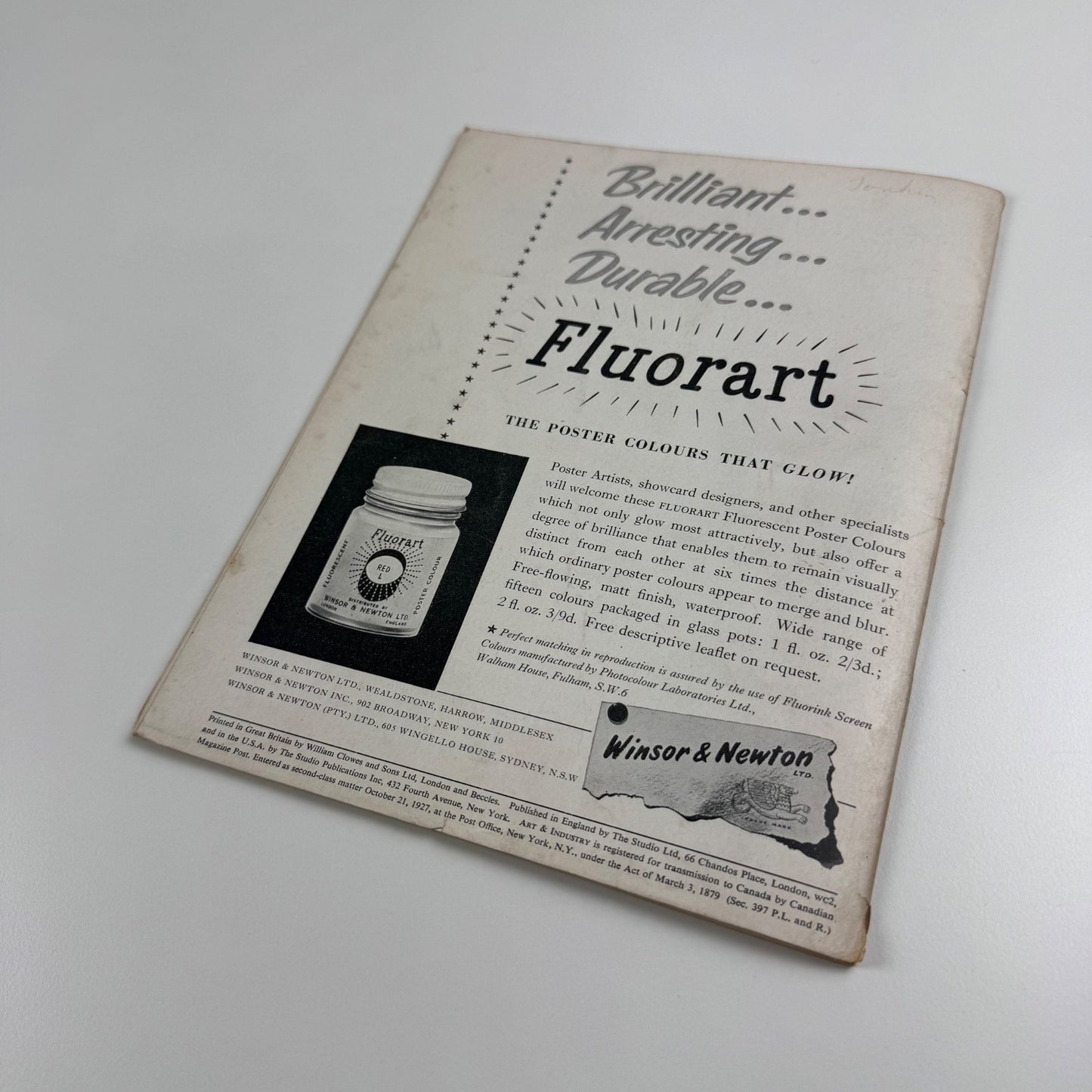 Art & Industry Vol 57, no 341, Nov 1954 pharmaceutical advertising Hans Barschel