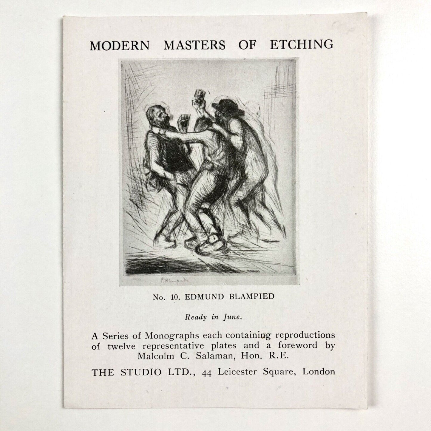 Leaflet for Edmund Blampied 'Modern Masters of Etching' | The Studio, 1926