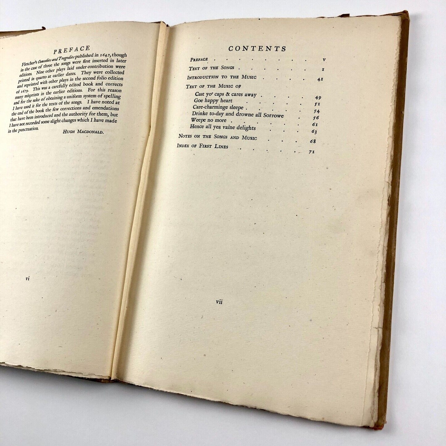 Songs & Lyrics from the Plays of Beaumont and Fletcher | Frederick Etchells, 1928 | Limited edition