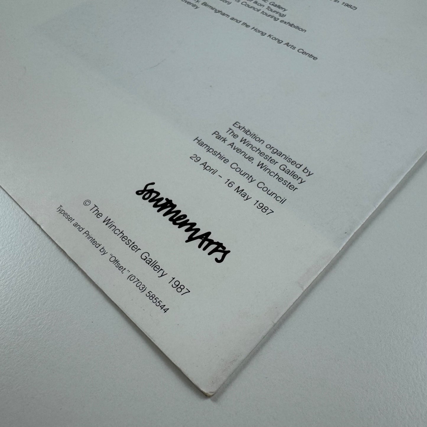 Leaflet for Paintings and Drawings by Peter McCarthy Butlin's Bognor Regis 1987