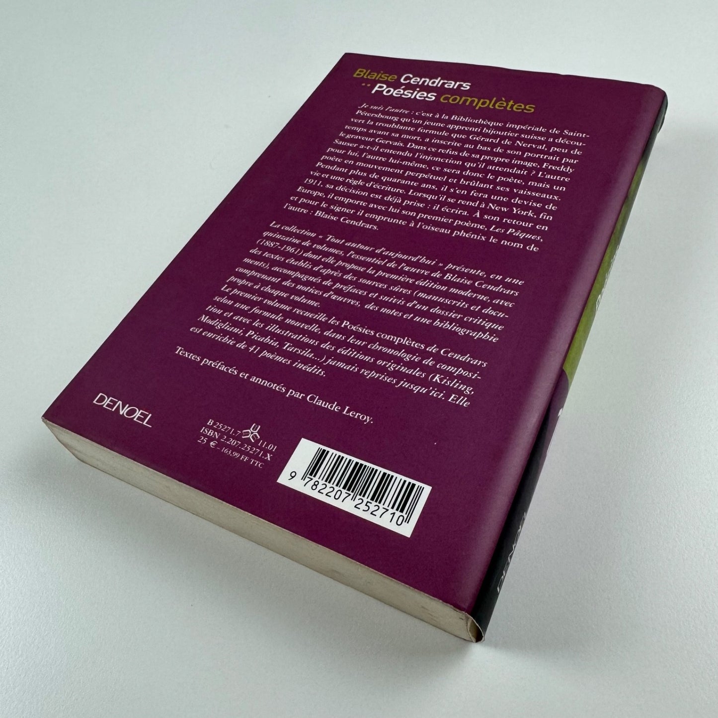 Blaise Cendrars. Poésies complètes | Denoël, 2001