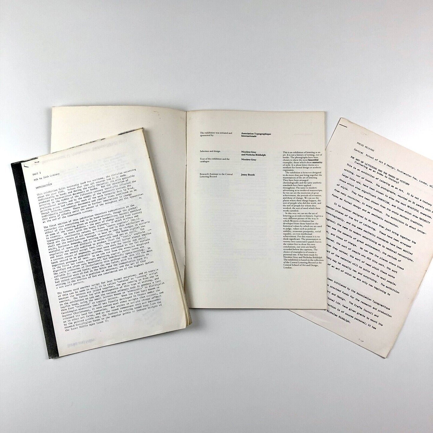 The Art of Lettering and the March of History | Association Typographique Internationale | Nicolete Gray 1982