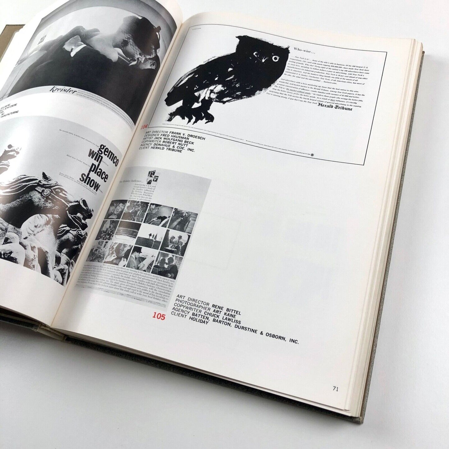 40th Annual of Advertising and Editorial Art of the Art Directors Club of New York | Edited by Robert M. Smith. Farrar, Strauss & Cudahy, New York, 1961