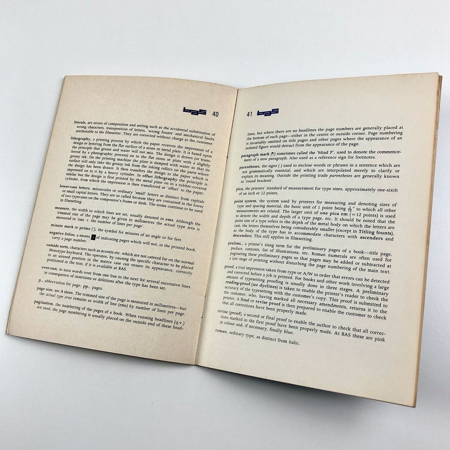 BAS Printers Limited – House Style booklet | Undated