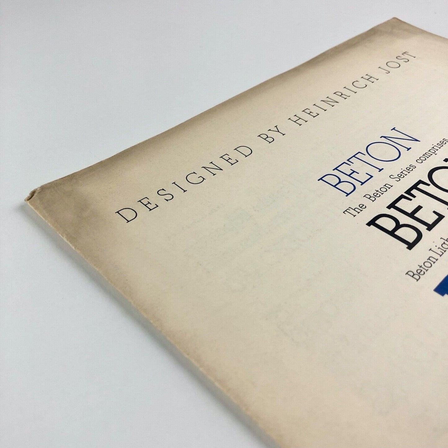 Beton Series by Heinrich Jost | Wesselhoeft/Soldans type specimen booklet
