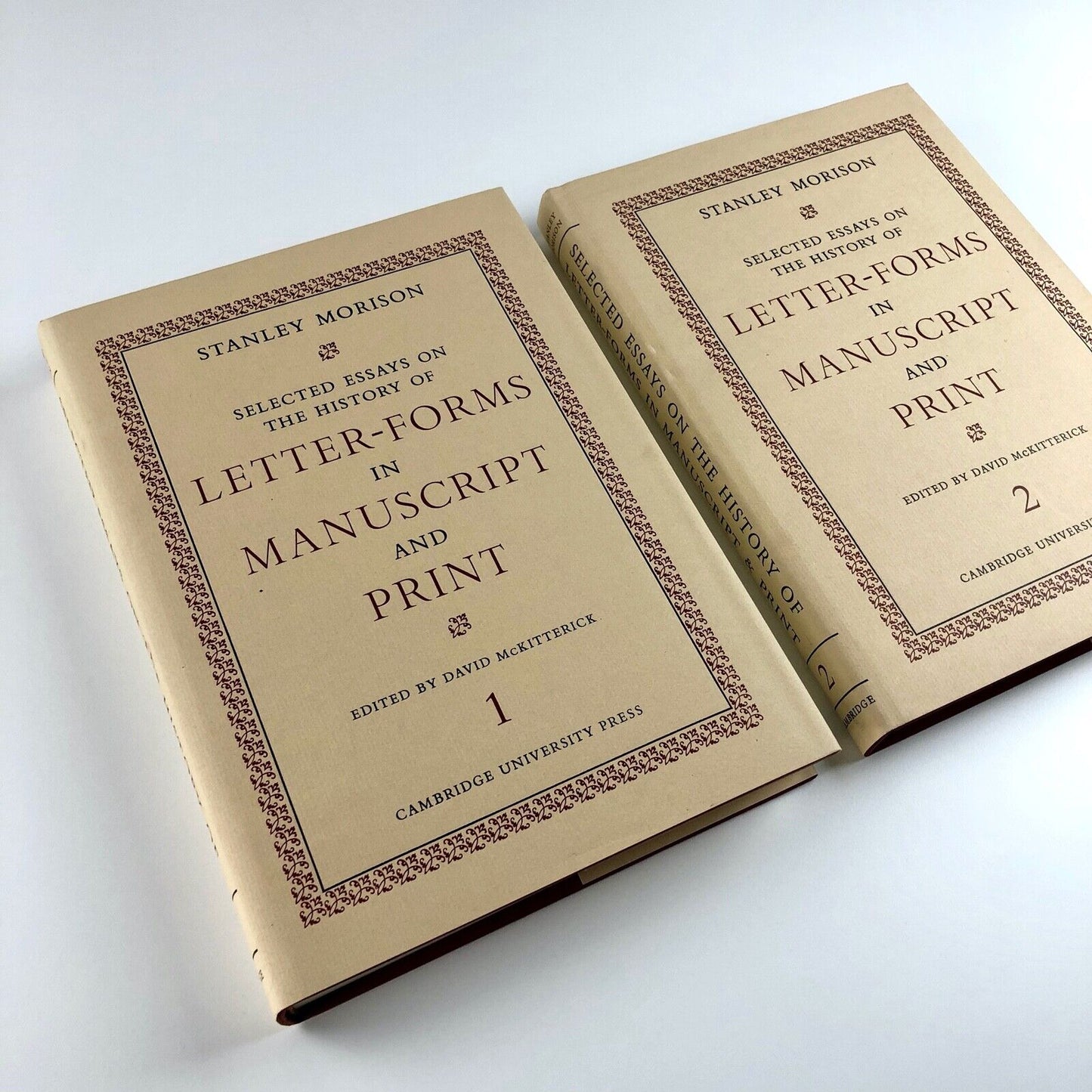 Stanley Morison, Selected Essays on Letter-forms in Manuscript and Print by Stanley Morison | Vols I & II | Ed. David McKitterick
