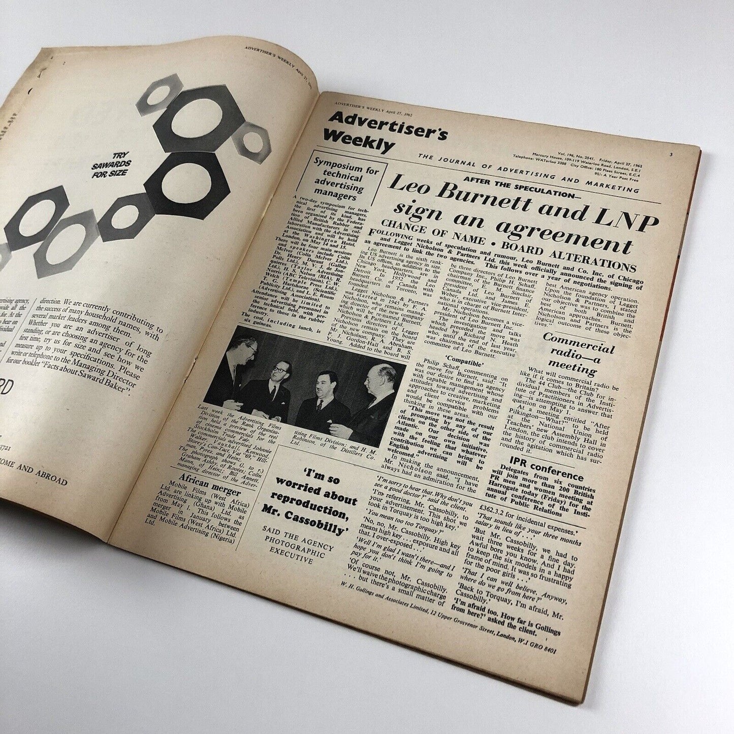 Advertiser’s Weekly | The Journal of Advertising & Marketing | 27 April 1962