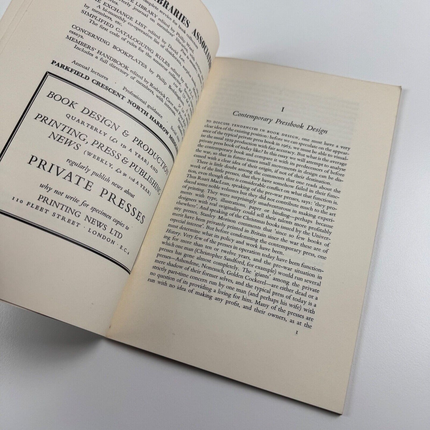 Private Press Books 1959. Edited by Roderick Cave and Thomas Rae | North Harrow Private Libraries Association, 1960