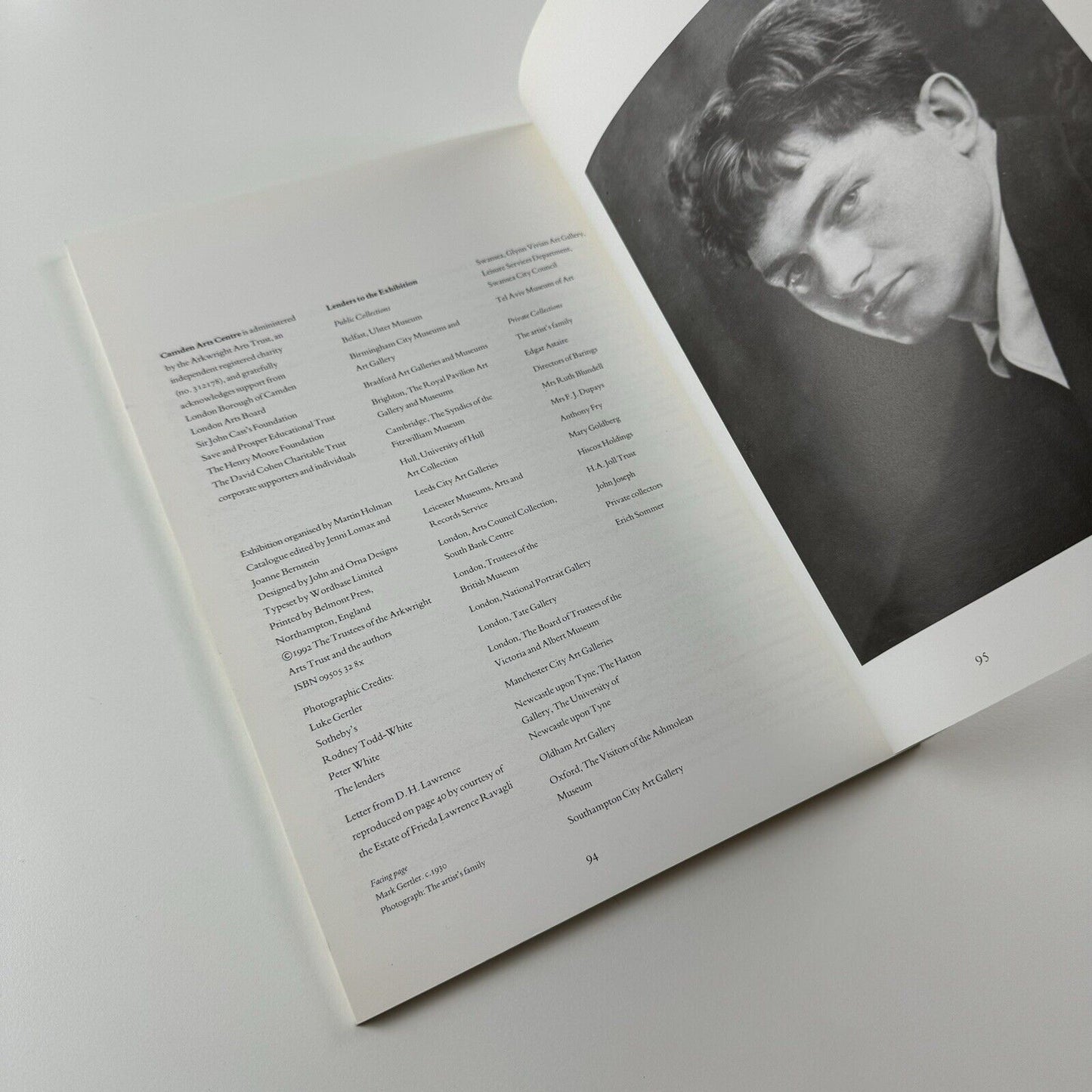 Mark Gertler Paintings & Drawings | Exhibition catalogue | Camden Arts Centre 1992
