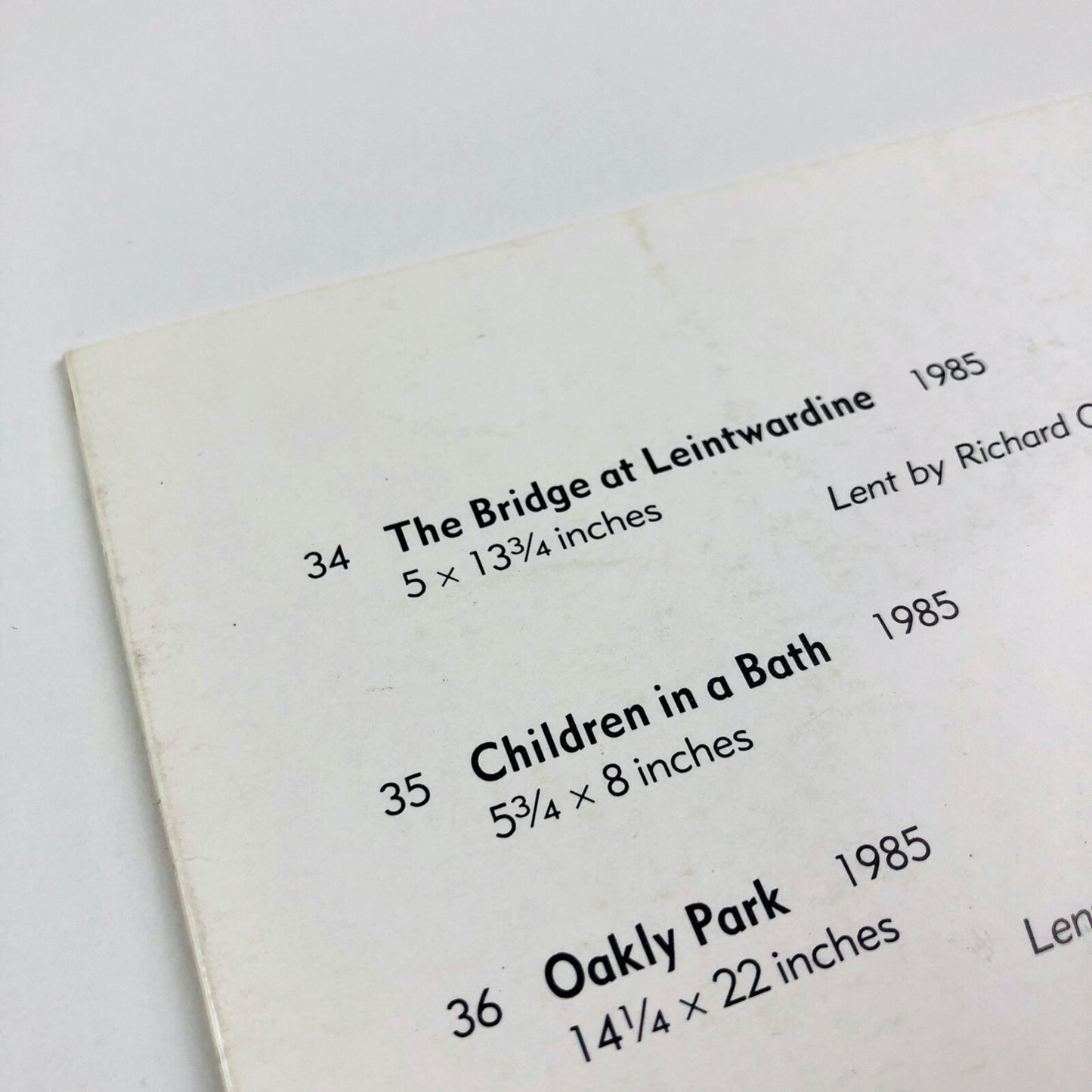 Recent Watercolours by John Napper | Thomas Agnew 1986 folding card/catalogue