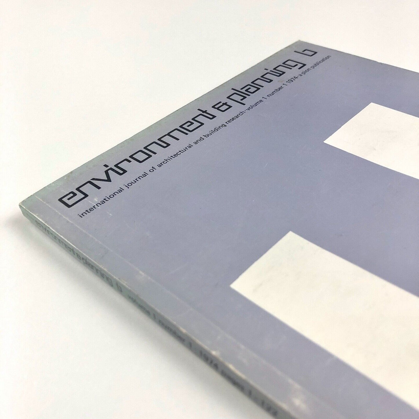 Environment & Planning B - Architectural journal | Volume 1, Number 1, 1974