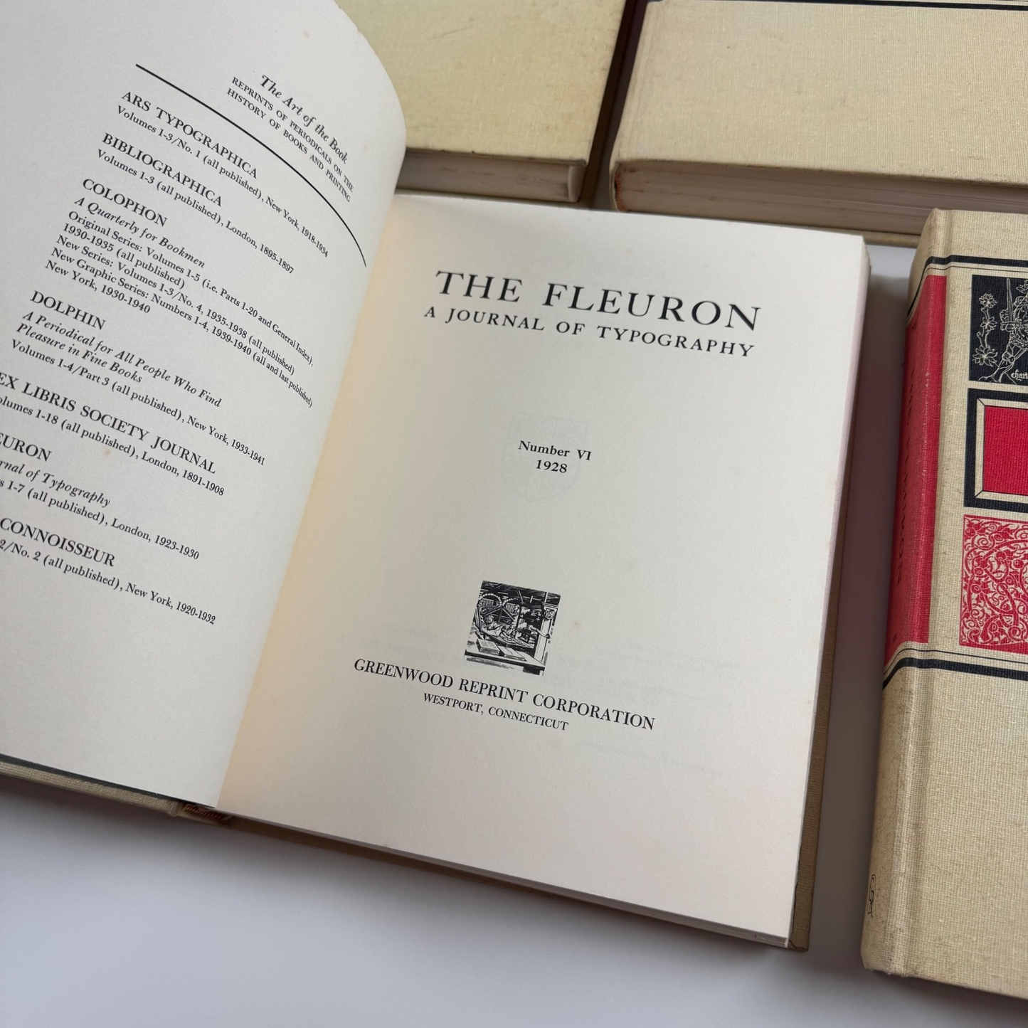 The Fleuron Journal of Typography by Stanley Morison 5 vols reprint 1970