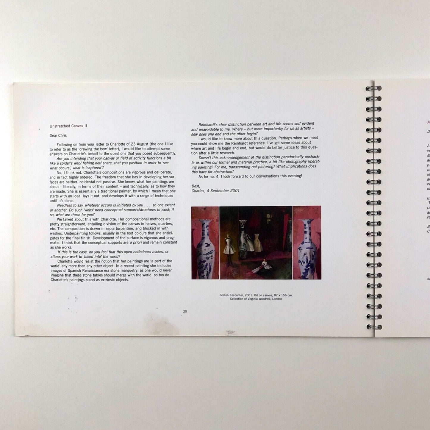 The History Room Recent Work by Charlotte Moore | Stanley Picker Gallery, 2001