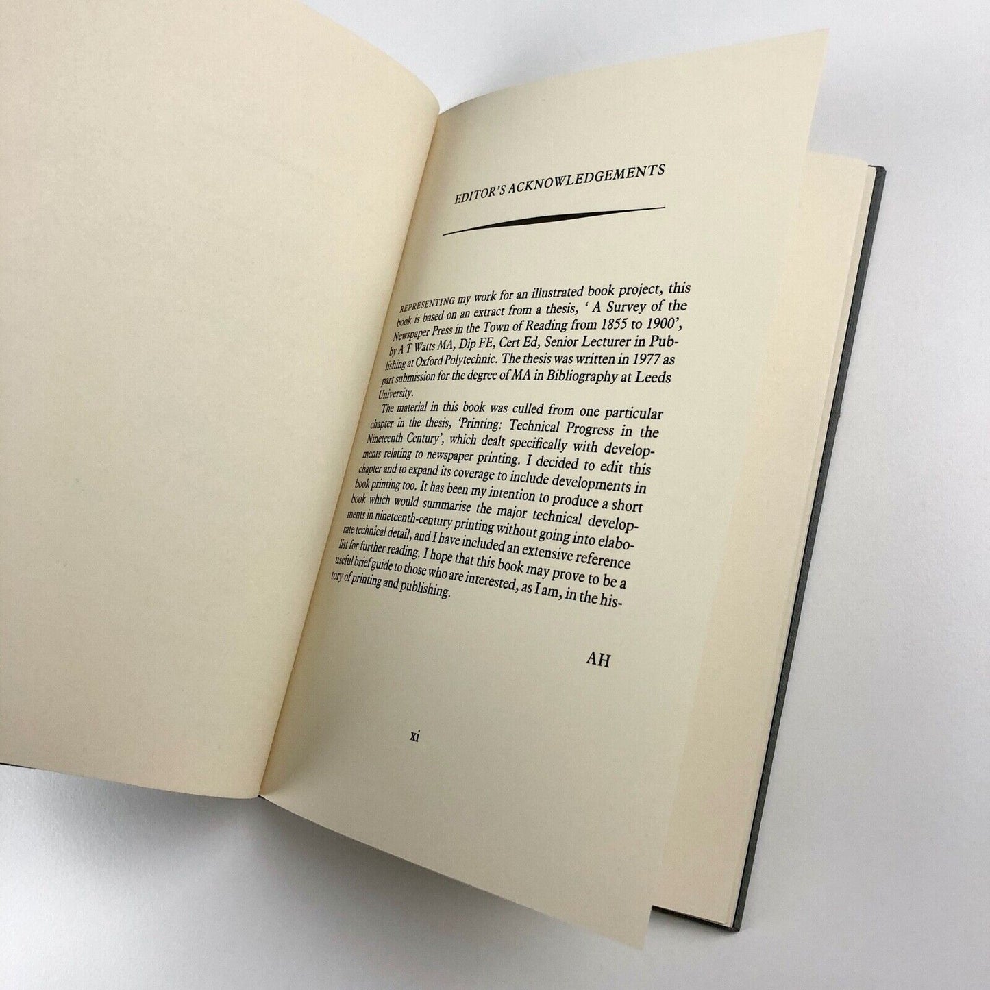 Technical Progress in Nineteenth-century Printing by AT Watts | Oxford Polytechnic, 1983