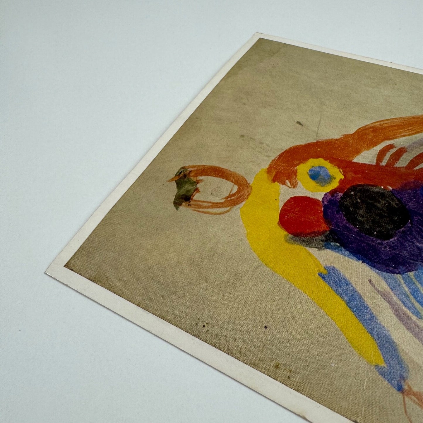 Private view invitation card for the Sonia Delaunay retrospective exhibition Oils gouaches pastels works from 1907 to 1965 held at Gimpel Fils from 1 February 1966