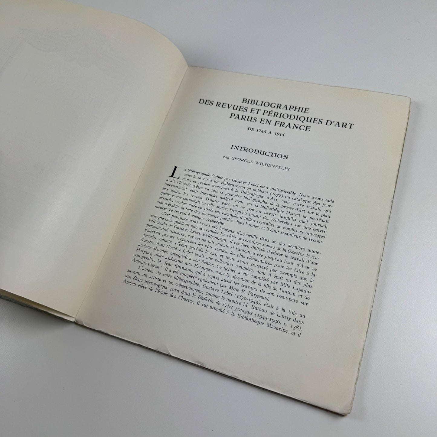 Gazette des Beaux-Arts January to March 1951. Vol 38 Georges Wildenstein