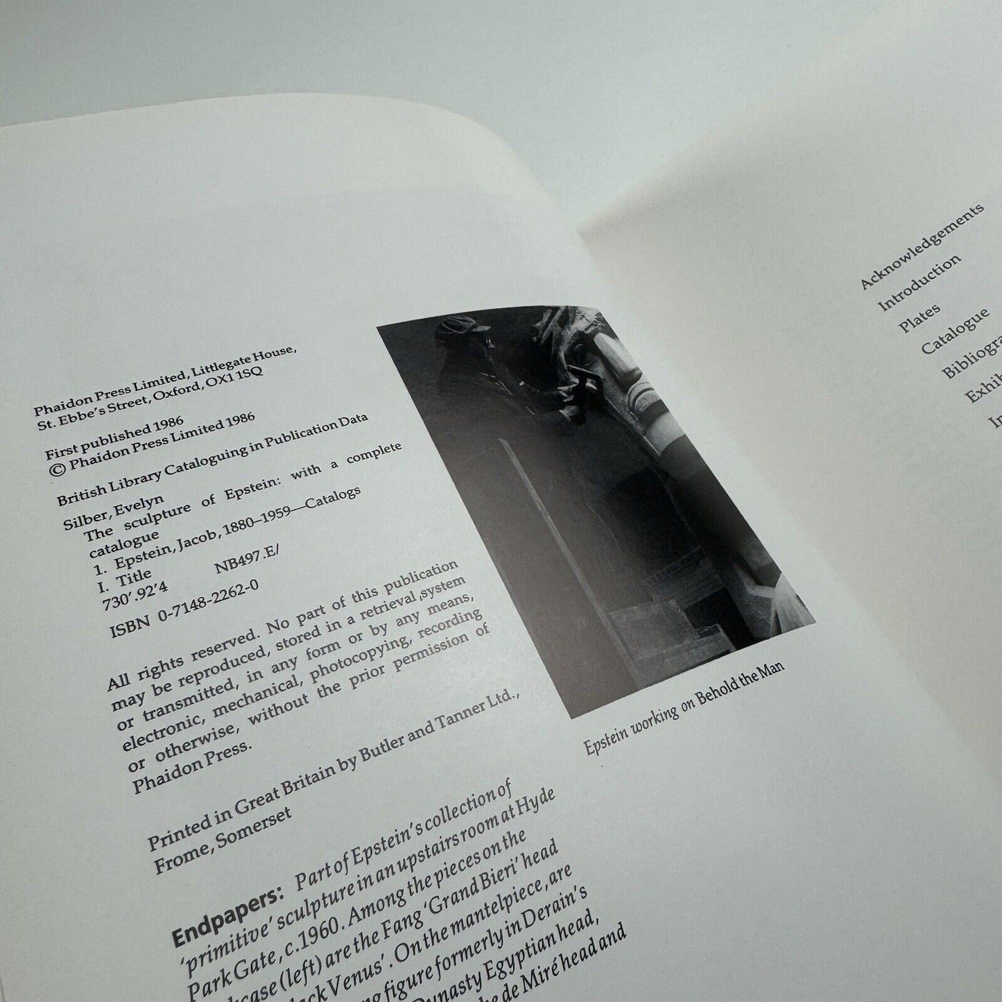 The Sculpture of Epstein with a complete catalogue Evelyn Silber | Phaidon, 1986