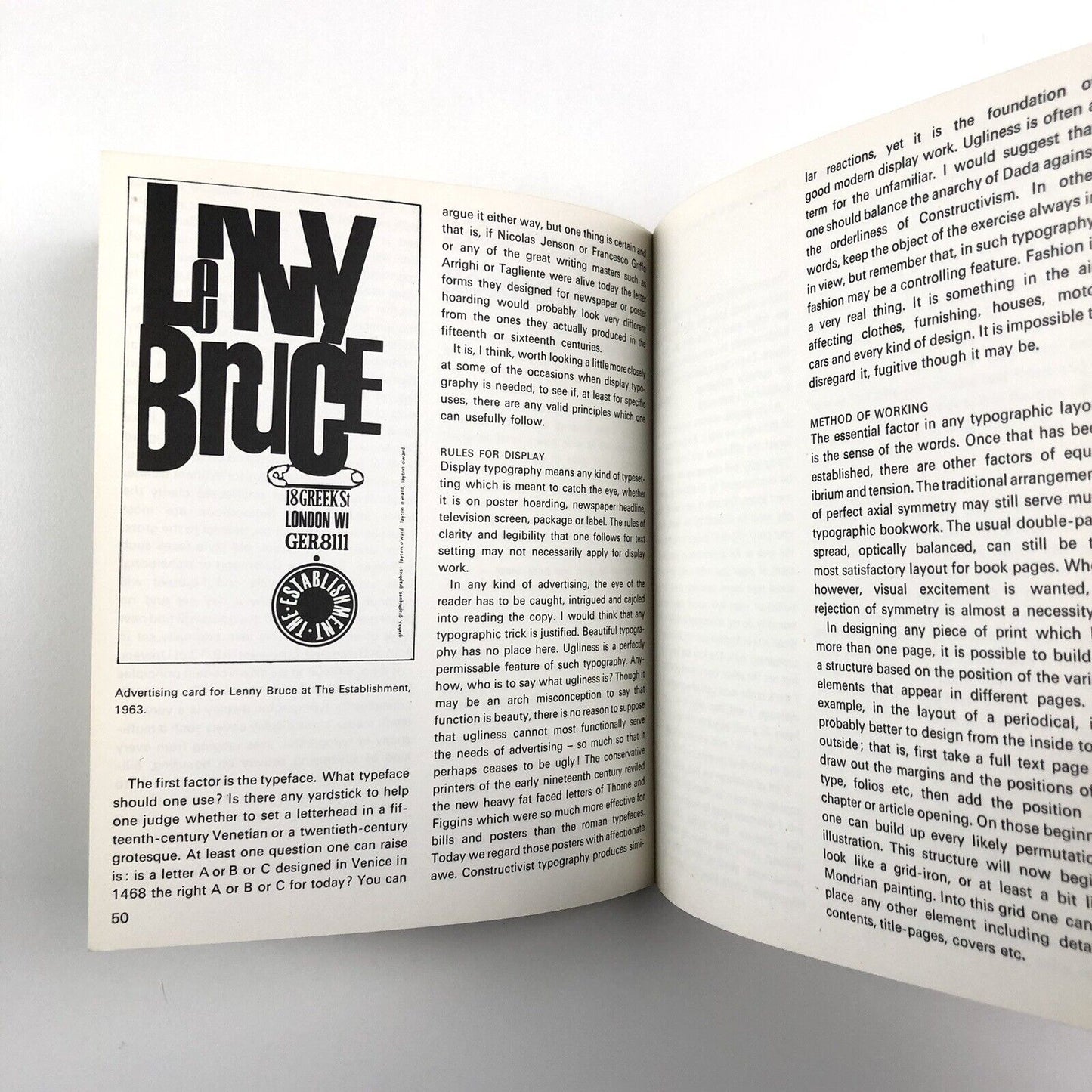 Typography Basic Principles. Influences and trends since the 19th century revised edition by John Lewis | Studio Vista, 1967