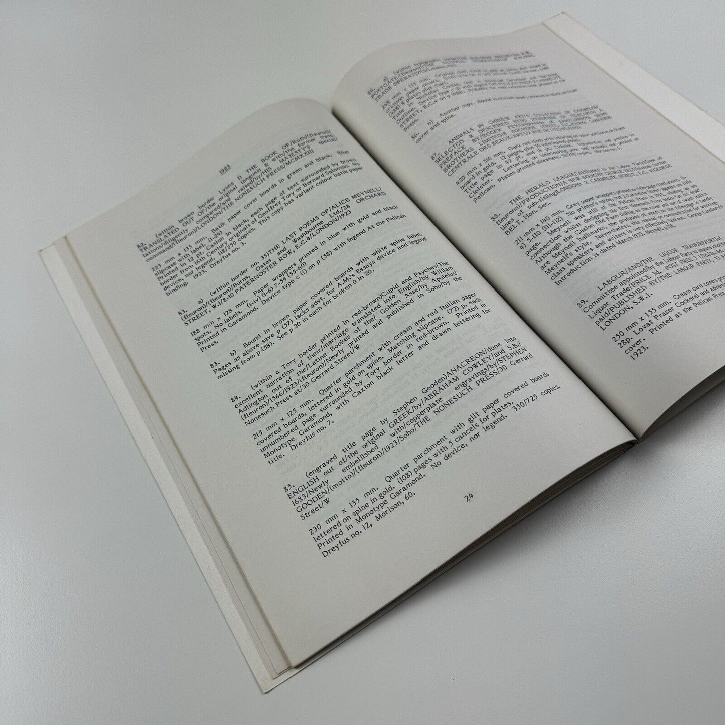 The Pelican Press Francis Meynell and Stanley Morison | Exhibition catalogue booklet, Ian Rogerson 1989