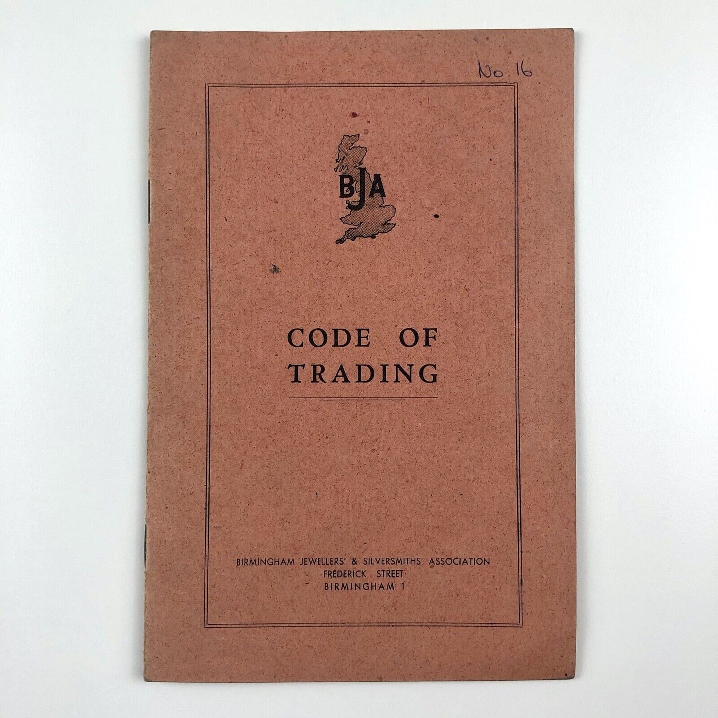 BJA Code Of Trading – Birmingham Jewellers' & Silversmiths' Association booklet