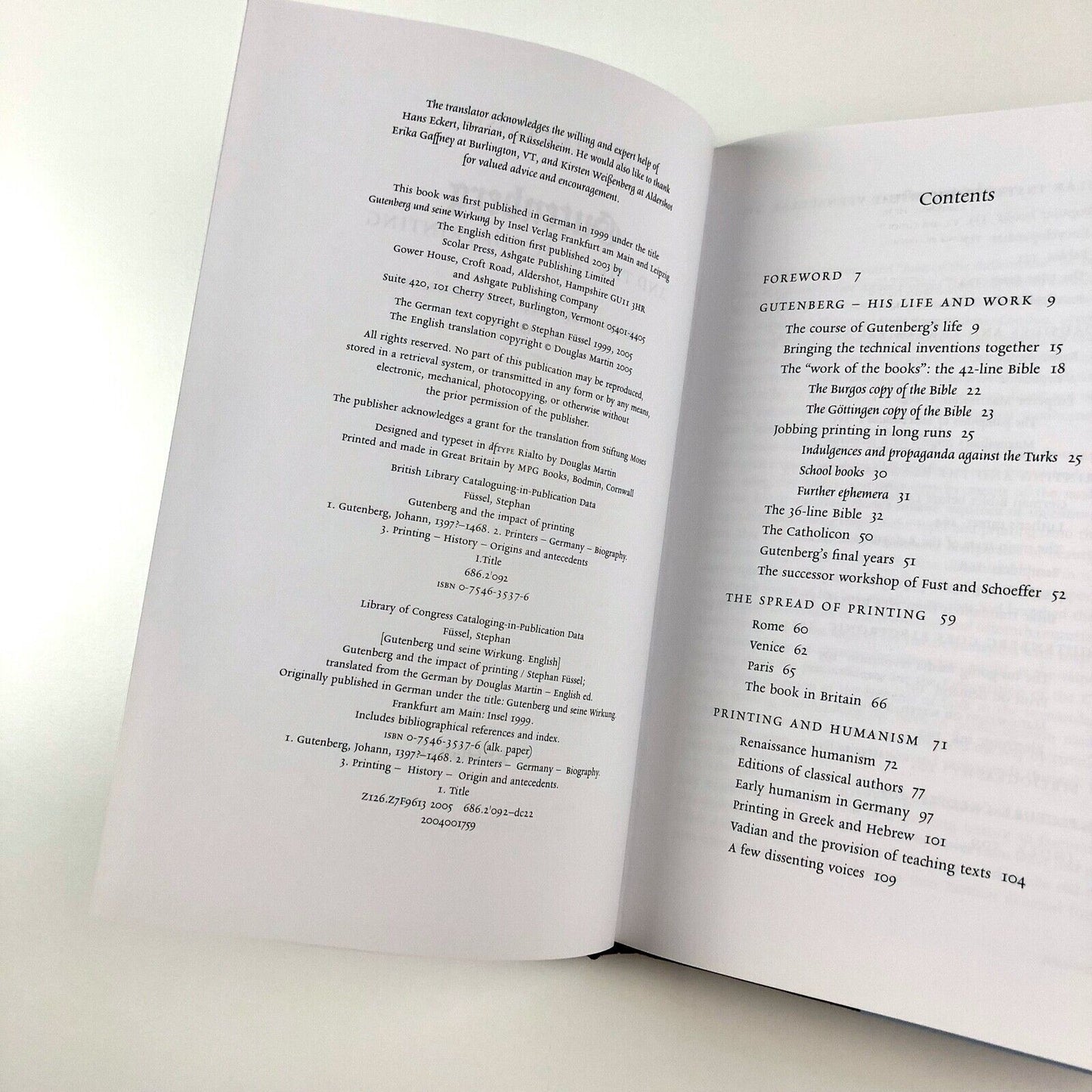 Gutenberg and the Impact of Printing by Stephen Füssel | Ashgate, 2005 edition