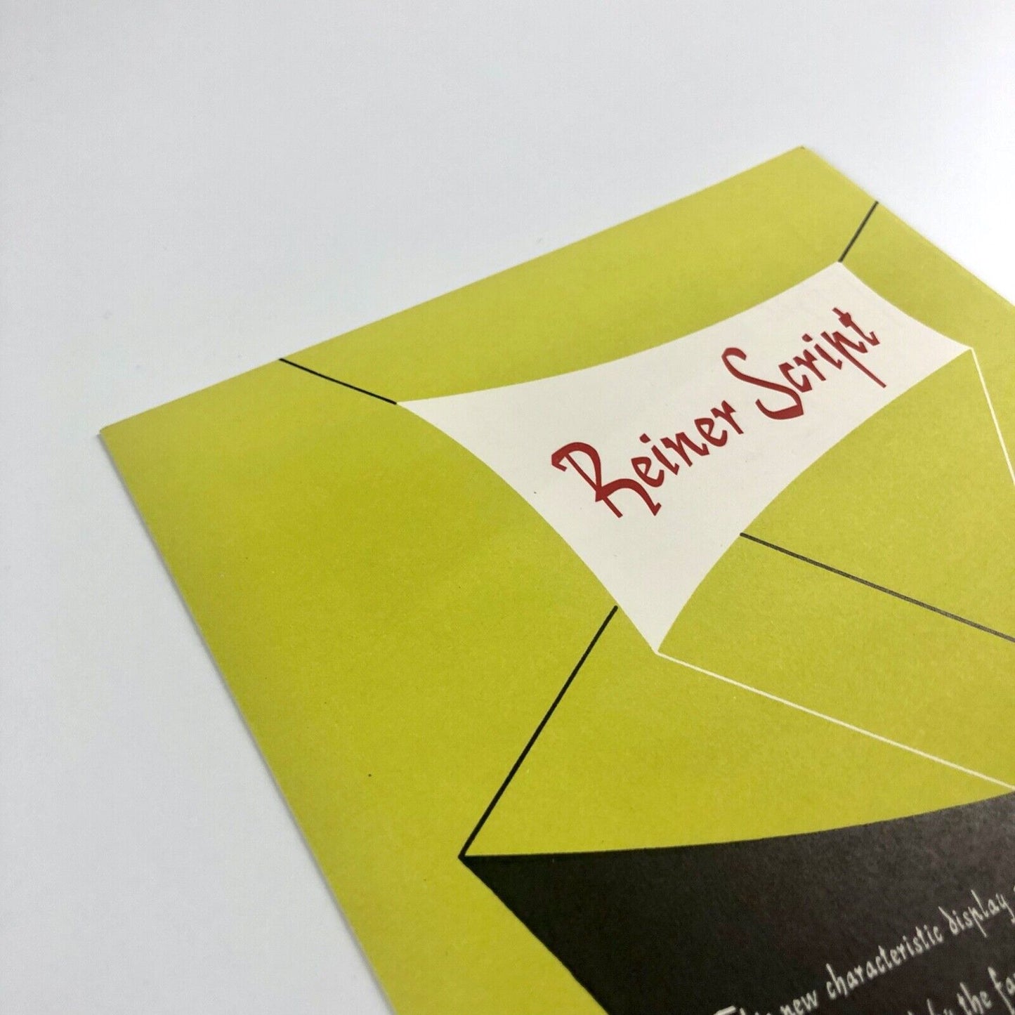 Type specimen leaflet 'Reiner Script' - Typefoundry Amsterdam | type design by Imre Reiner, undated, c. 1955