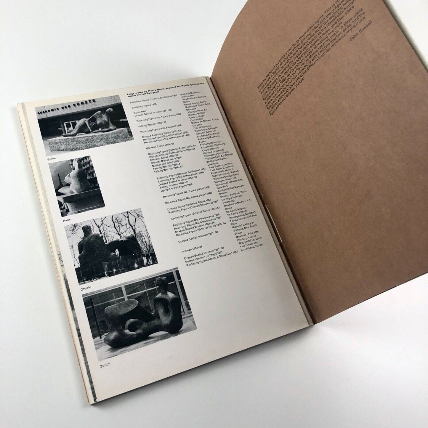 Henry Moore exhibition catalogue | Knoedler Marlborough Fine Art, March-April 1962 | Design by Gordon House