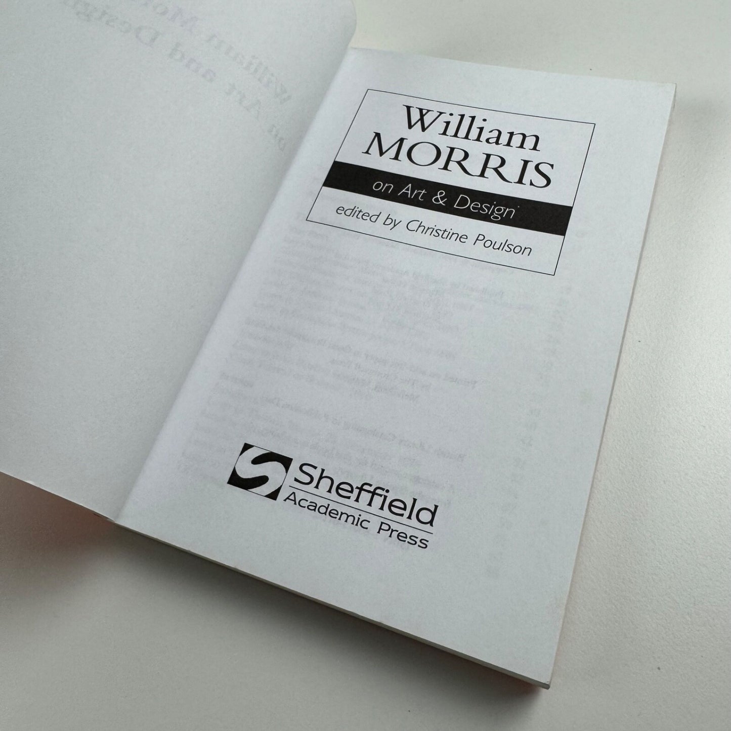 William Morris on Art & Design edited by Christine Poulson | Sheffield Academic Press, 1996