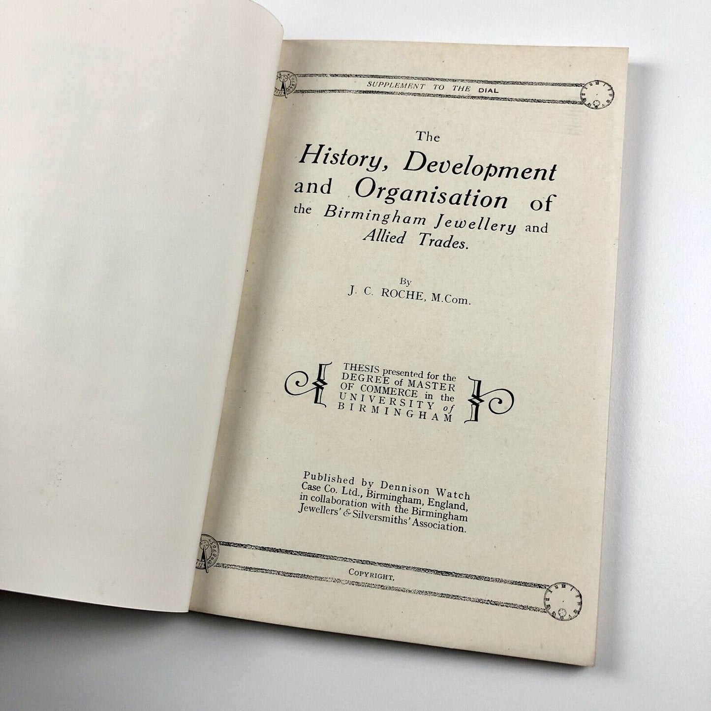 Supplement to The Dial: Birmingham Jewellery & Allied Trades | J.C. Roche, 1927