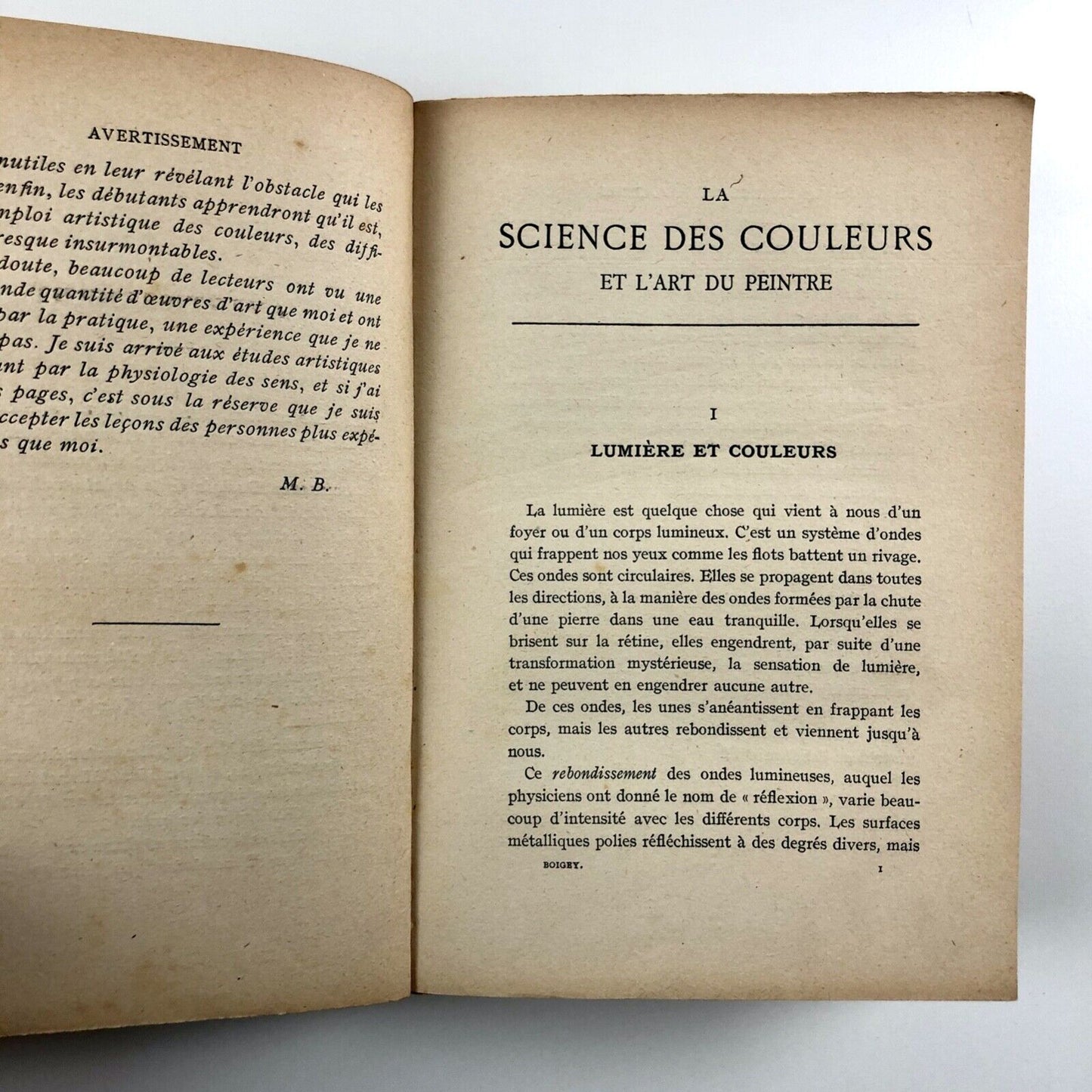 La Science des Couleurs et l’Art du Peintre by Maurice Boigey 1923
