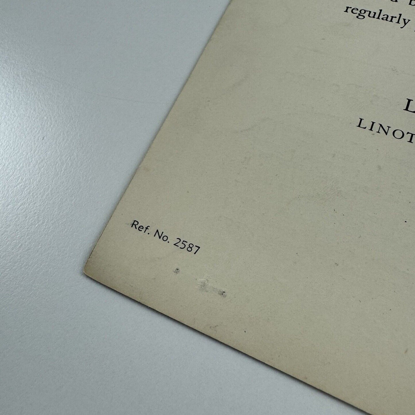 Type specimen broadsheet | Linotype Type Faces for Books | Undated