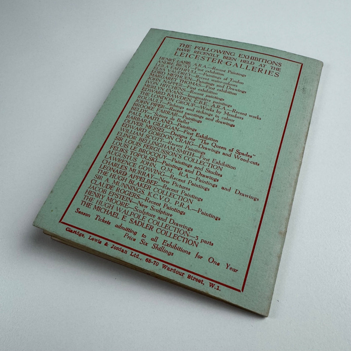 The Victorian Romantics. An exhibition of Paintings & Drawings | Leicester Galleries, June 1949