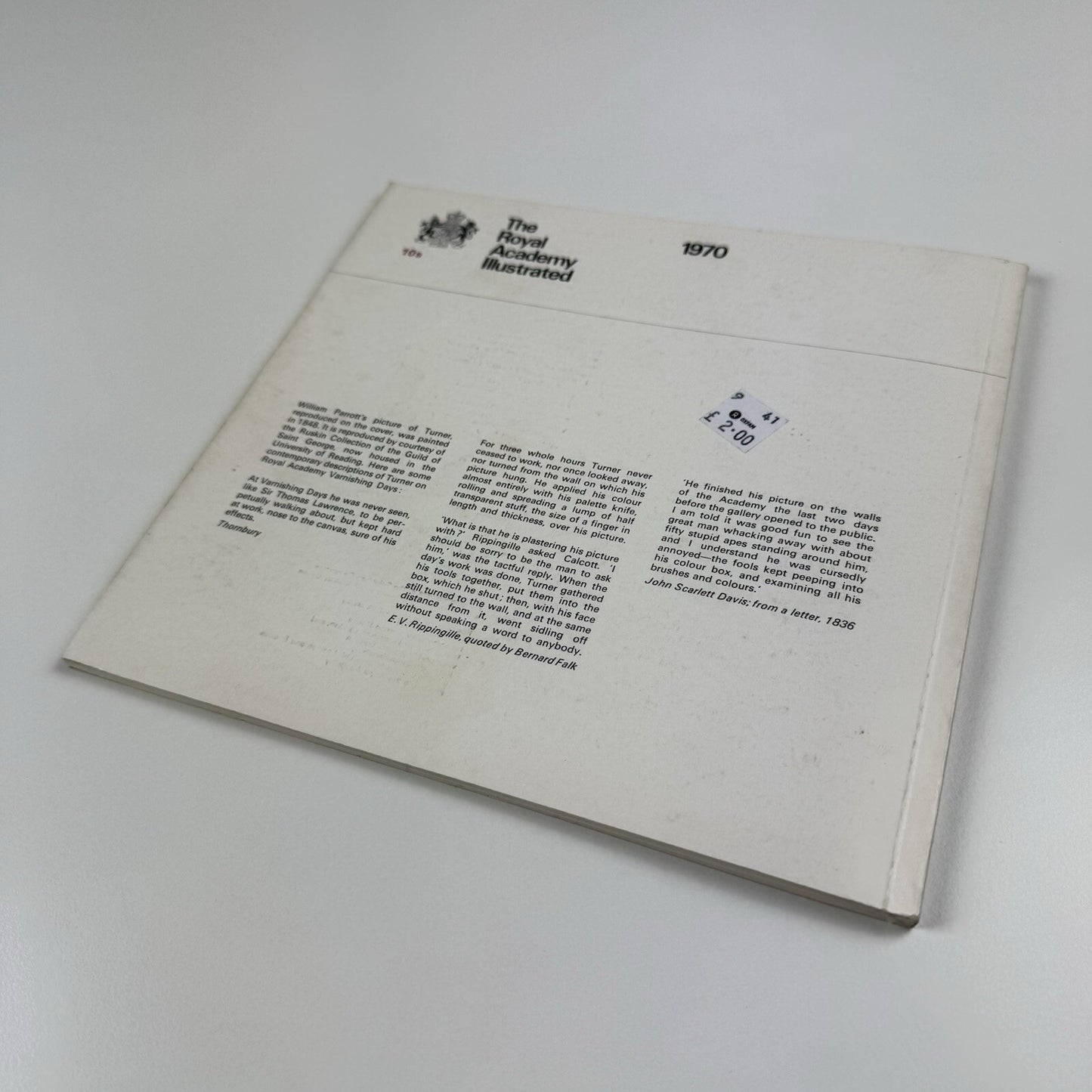 The Royal Academy Illustrated 1970 | Typography by Gordon House