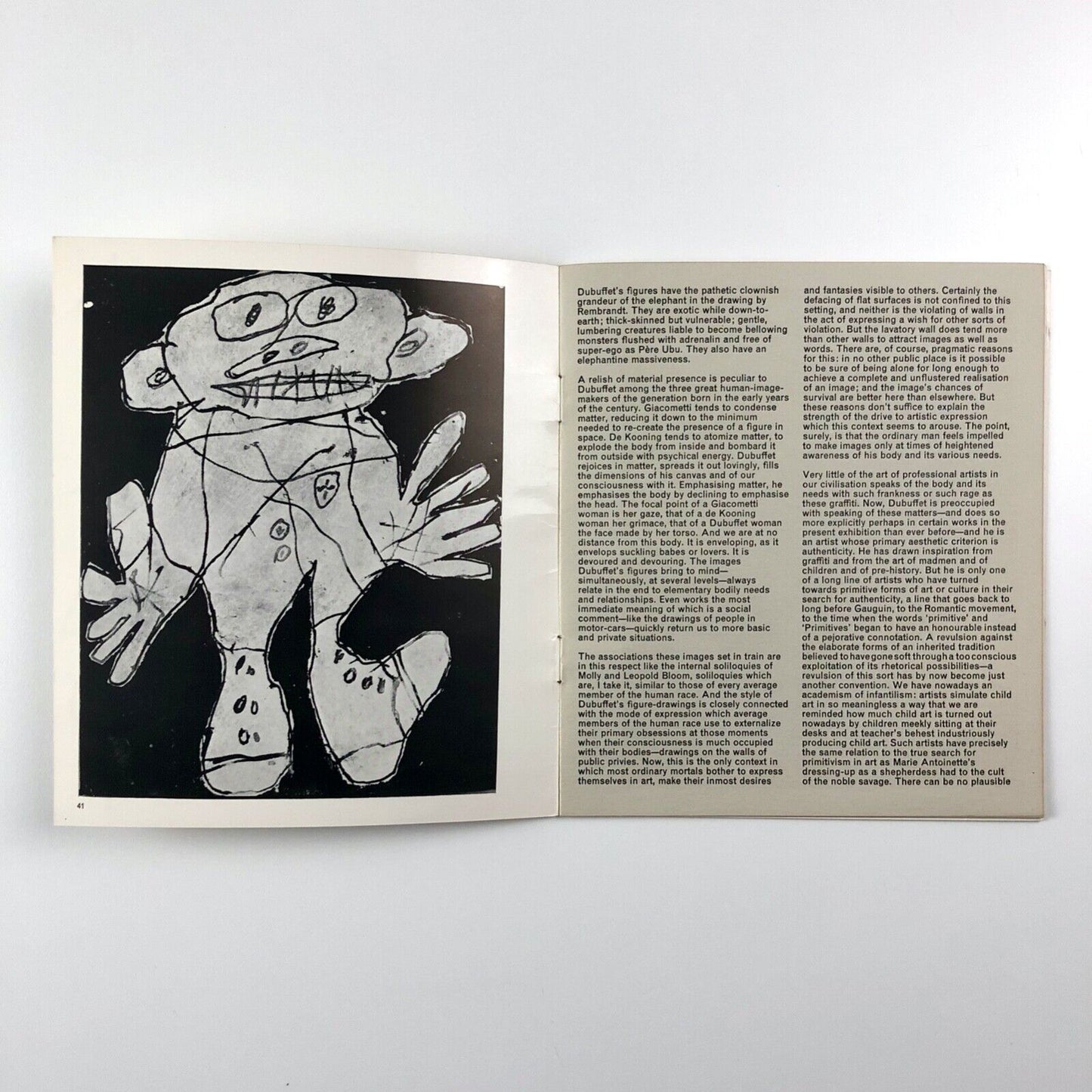 Dubuffet. Recent Gouaches and Drawings | Gordon Fraser Gallery, 1962 - catalogue design by Gordon House