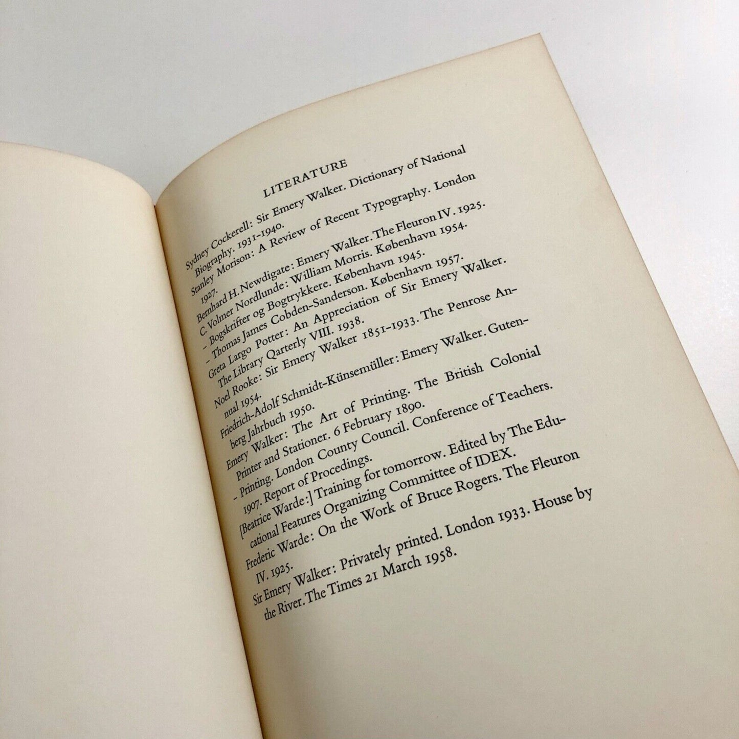Sir Emery Walker and the revival of printing by C. Volmer Nordlunde 1959 | Double Crown Club connection