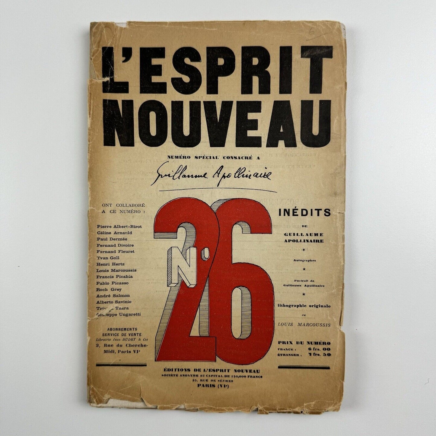 L'Esprit Nouveau journal No. 26 1924 | Amédée Ozenfant & Le Corbusier | Apollinaire
