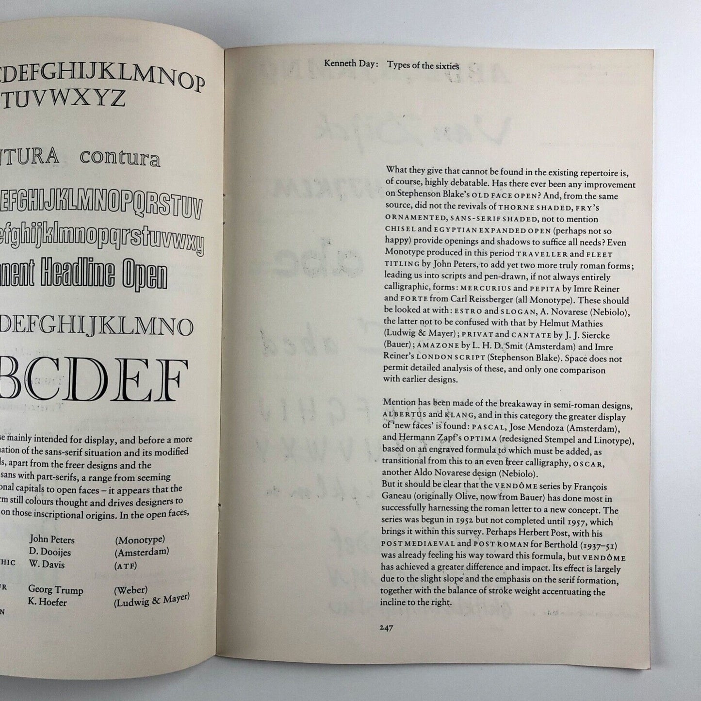 Types of the Sixties, by Kenneth Day | Leaflet, reprinted from The Penrose Annual, 1968