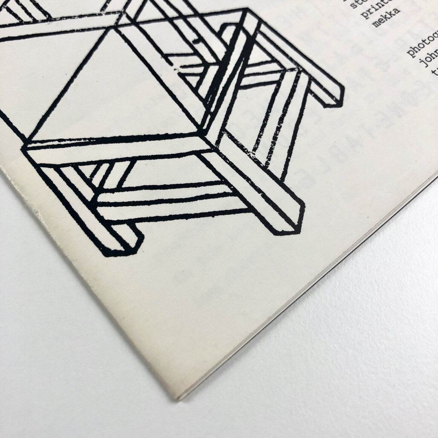 Leaflet for Robin Crozier: Table-project rubber 4 (1981) no 1, Jan to April signed