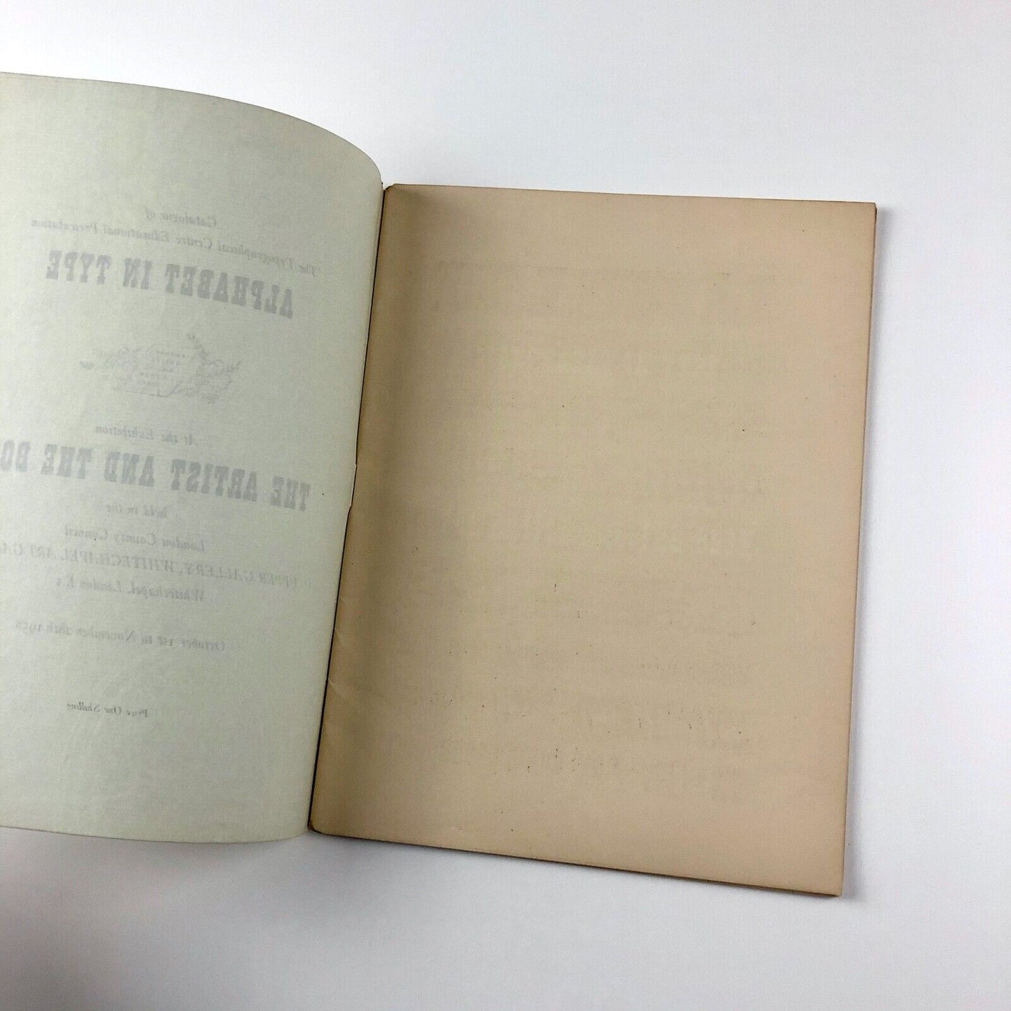 Alphabet in Type LCC type specimen booklet | Whitechapel Art Gallery, 1958