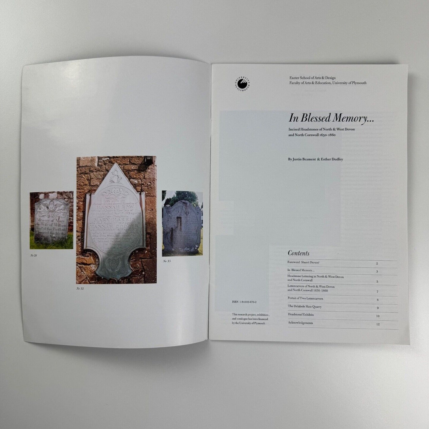 In Blessed Memory … Incised Headstones of North & West Devon and North Cornwall 1650-1860 by Justin Beament & Esther Dudley