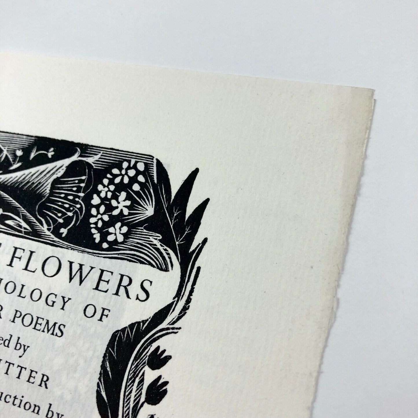 Golden Cockerel Press | 'Here's Flowers' by Joan Rutter prospectus, 1937 | Wood engravings by John O'Connor
