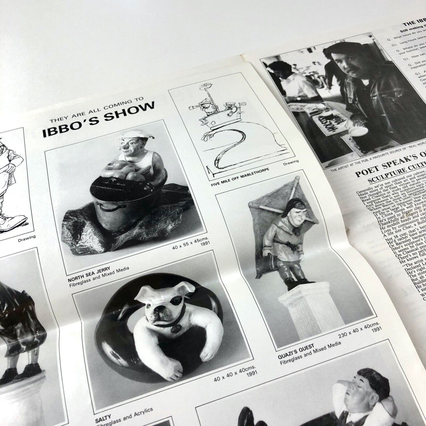 'Yorkshire Toast' | Graham Ibbeson sculptor artist celebration issue Ibbeson at 40 | Sep 1991